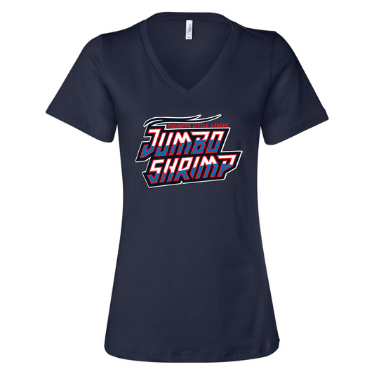 Jumbo Shrimp Ladies V-Neck Tee