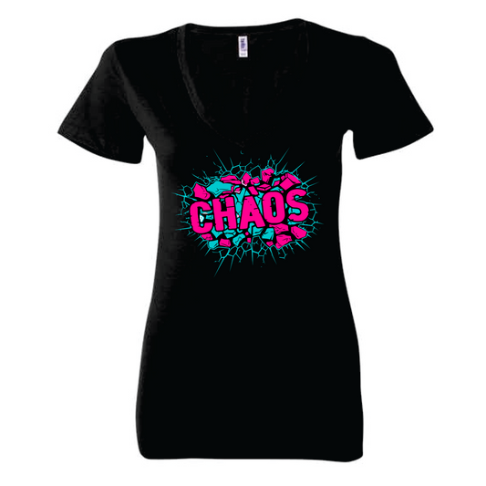 Chaos Ladies V-Neck Tee